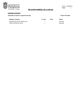 RELACI&Oacute;N NOMINAL DE LA BOLSA