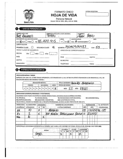 Hoja de Vida de Juan Pablo D&iacute;az Granados Pinedo quien aspira al