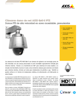 AXIS Q60-S PTZ Dome Network Cameras, Datasheet