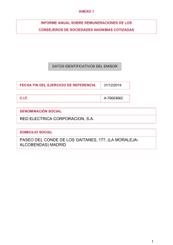 Informe anual sobre remuneraciones de los consejeros de