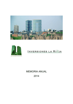 MEMORIA ANUAL 2014