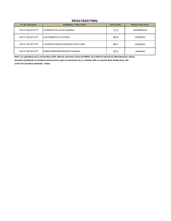 RESULTADO FINAL