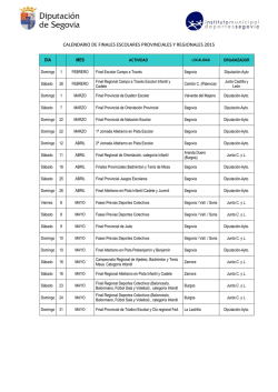 calendario de finales escolares provinciales y regionales 2015