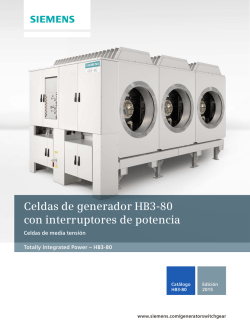 Celdas de generador HB3-80 con interruptores de potencia
