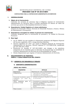 municipalidad distrital de cayma proceso cas nº 05-2015-mdc