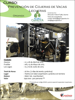 Prevención de Cojeras en Vacas Lecheras