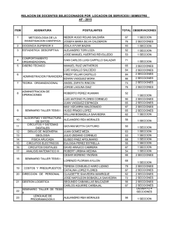 relacion de docentes seleccionados por locacion de servicios i