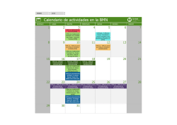 Calendario de actividades en la BMN