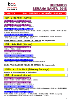 HORARIOS JIMENEZ SEMANA SANTA 2015