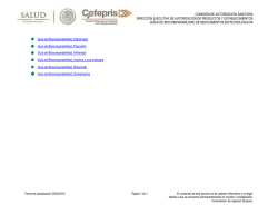 COMISIÓN DE AUTORIZACIÓN SANITARIA DIRECCIÓN