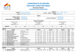 Duatl&oacute;n Larga Distancia Grupos de Edad Masculinos