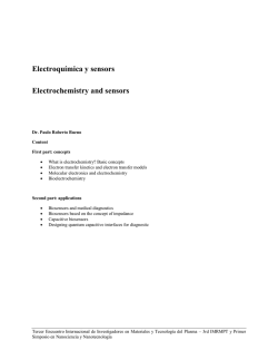 Electroquímica y sensors Electrochemistry and sensors
