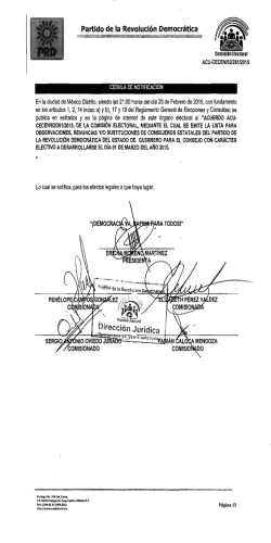 acuerdo acu·cecen/02/261/2015, de la comisión electoral, mediante