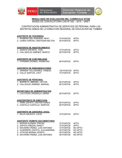 Evaluación Curricular - Dirección Regional de Educación Tumbes