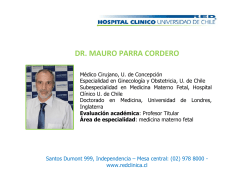 dr. mauro parra cordero - Hospital Clínico Universidad de Chile
