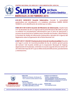 25/02/2015 - Organismo Judicial