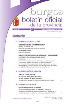 Sumario - Boletín Oficial de la Provincia de Burgos