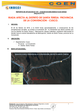 RIADA AFECTA AL DISTRITO DE SANTA TERESA