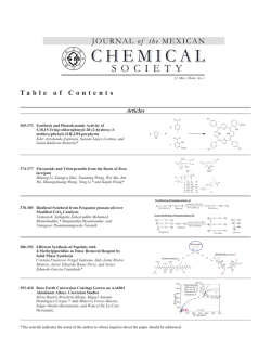 Table of Contents and Graphical Abstracts