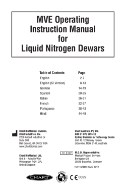 MVE Operating Instruction Manual for Liquid