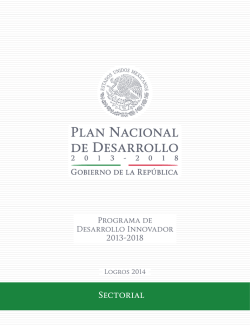 Segundo Informe del Programa de Desarrollo Innovador 2013-2018