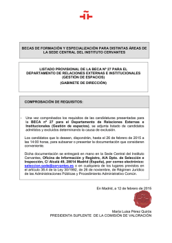 becas de formaci&oacute;n y especializaci&oacute;n para distintas &aacute;reas de la