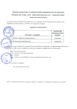 Resultados de conocimientos