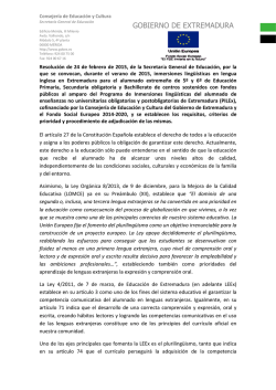 Resolucion Inmersiones alumnado inglés 2015 24-2-15