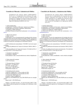 Formalització del contracte número CNMY14/DGTI/7. Servicis per a l