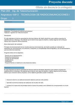 Proyecto docente