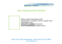 dra. carolina pinto sánchez - Hospital Clínico Universidad de Chile