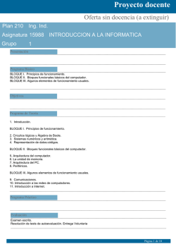 Proyecto docente