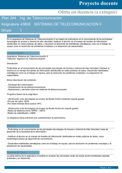 Proyecto docente