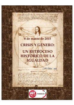 CRISIS Y GÉNERO: UN RETROCESO HISTÓRICO