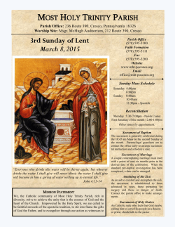 Bulletin - Most Holy Trinity
