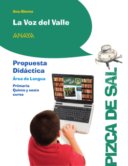 La Voz del Valle. Propuesta didáctica