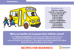 RecIpes foR ReadIness