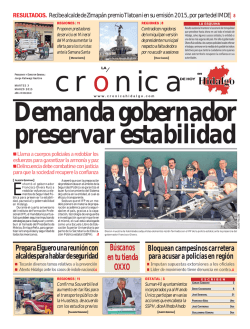 Versión Impresa - La Crónica de Hoy en Hidalgo