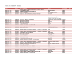Agenda de audiencias públicas programadas Gómez Palacio, Dgo.