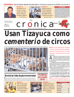 edición 7 marzo 2015 - La Crónica de Hoy en Hidalgo