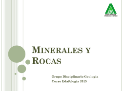 Teórico Geología 1: Minerales y rocas