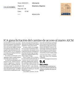 ICA gana licitación del camino de acceso al nuevo AICM