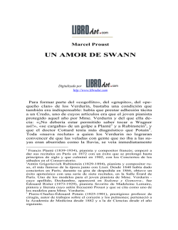 UN AMOR DE SWANN - CEIP Sever&iacute; Torres