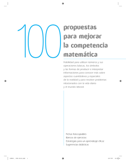 100 propuestas para mejorar la competencia matemática