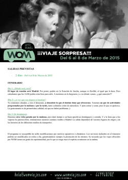 programa del viaje
