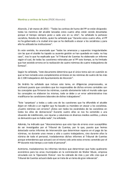 Mentiras y cortinas de humo (PSOE Alcorcón