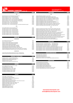 Lista de Precios - Binauralcomputer
