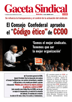 Gaceta Sindical nº 232: Consejo Confederal aprueba