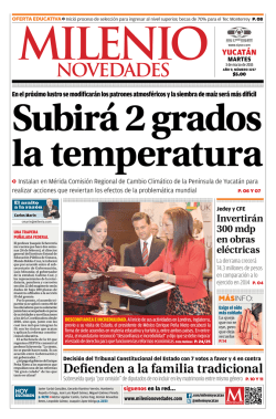 Subirá 2 grados la temperatura