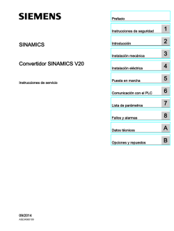 Convertidor SINAMICS V20 Instrucciones de servicio